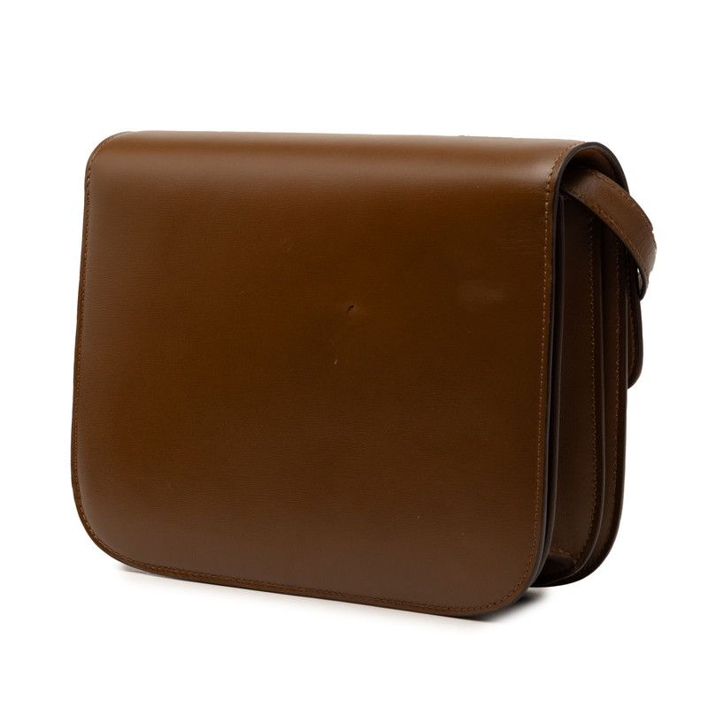 Celine Classic Box Shoulder Bag Brown Leather — view 2