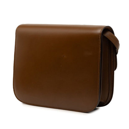 Celine Classic Box Shoulder Bag Brown Leather — view 2