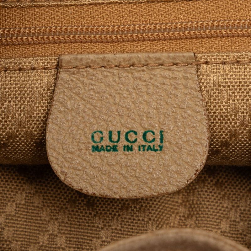 Gucci Vintage Bamboo Backpack 003 Beige Suede Leather — view 5