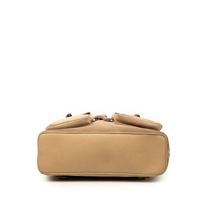 Gucci Vintage Bamboo Backpack 003 Beige Suede Leather — view 3