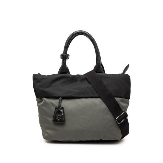 Prada 2-Way Shoulder Bag Black Gray Nylon