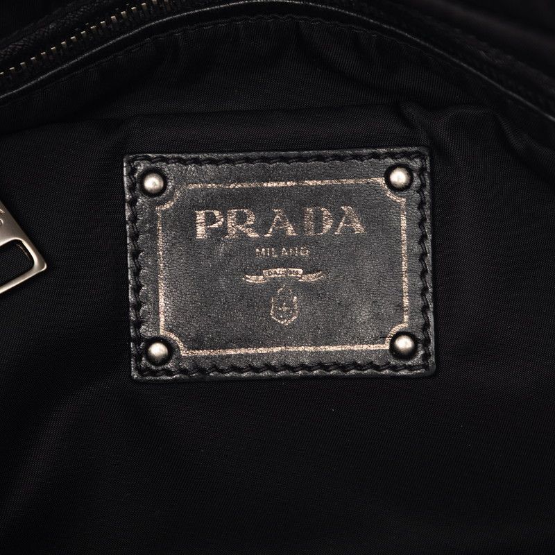 Prada 2-Way Shoulder Bag Black Gray Nylon — view 5