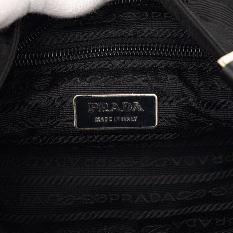Prada Crossbody Shoulder Bag Black Nylon — view 5