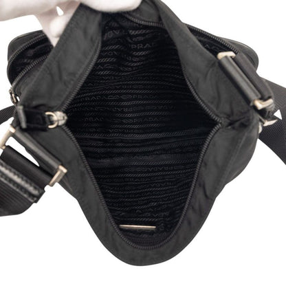 Prada Crossbody Shoulder Bag Black Nylon — view 4