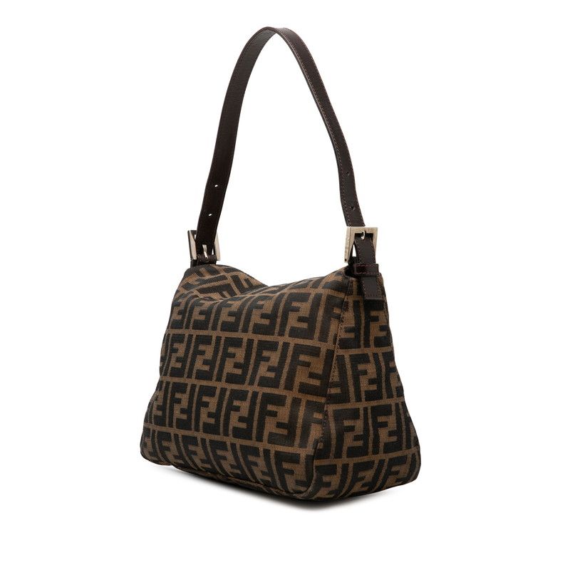 Fendi Zucca Mamma Bucket Shoulder Bag Brown Canvas Leather — view 2