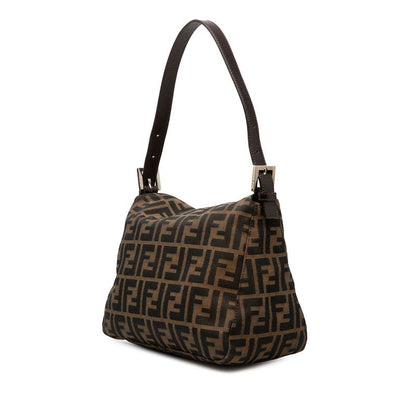 Fendi Zucca Mamma Bucket Shoulder Bag Brown Canvas Leather — view 2