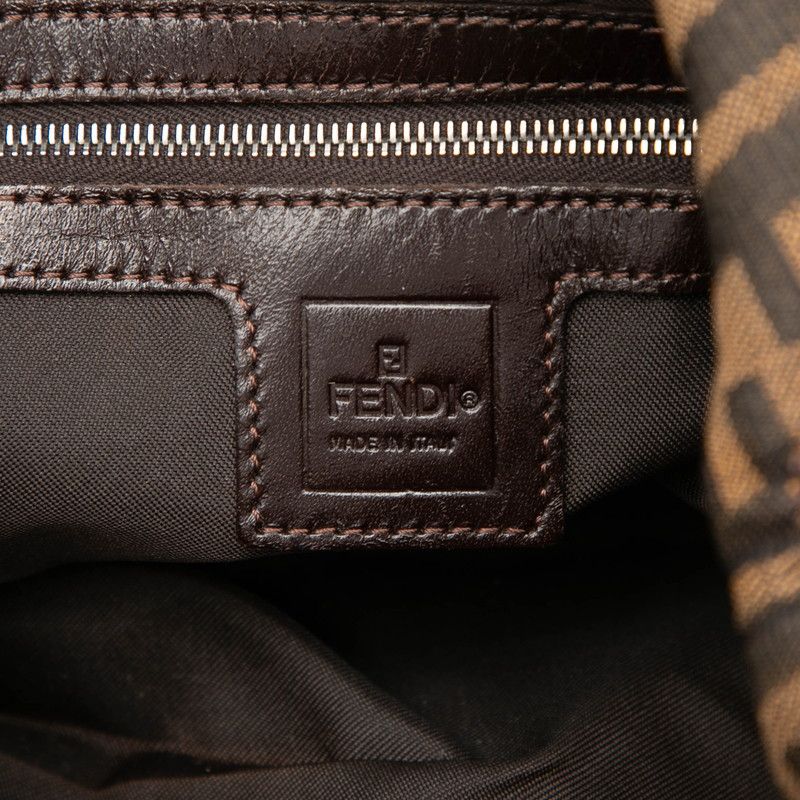Fendi Zucca Mamma Bucket Shoulder Bag Brown Canvas Leather — view 5