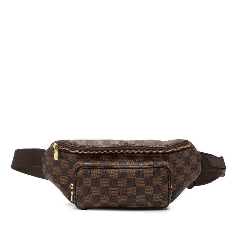 Louis Vuitton Damier Bum Bag Melville Brown Leather