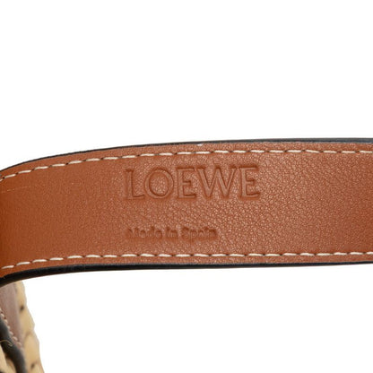 Loewe Anagram Basket Bag Small Handbag Bag Shoulder Beige Brown Raffia Leather — view 6