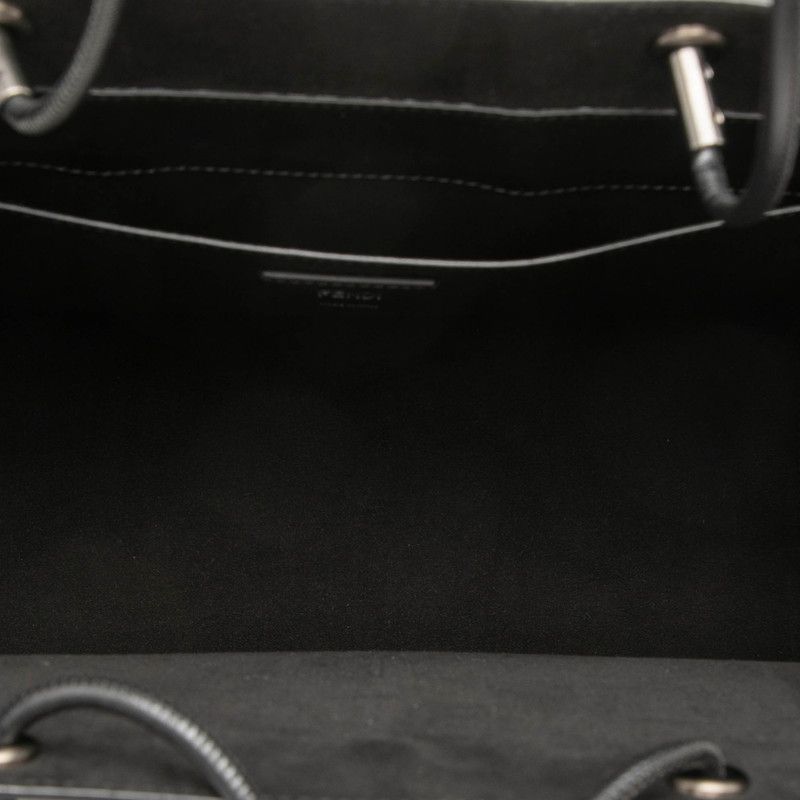 Fendi Shopping Shoulder Bag Tote Black Leather — view 4
