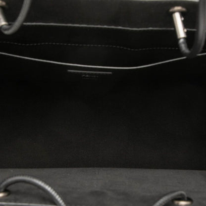 Fendi Shopping Shoulder Bag Tote Black Leather — view 4