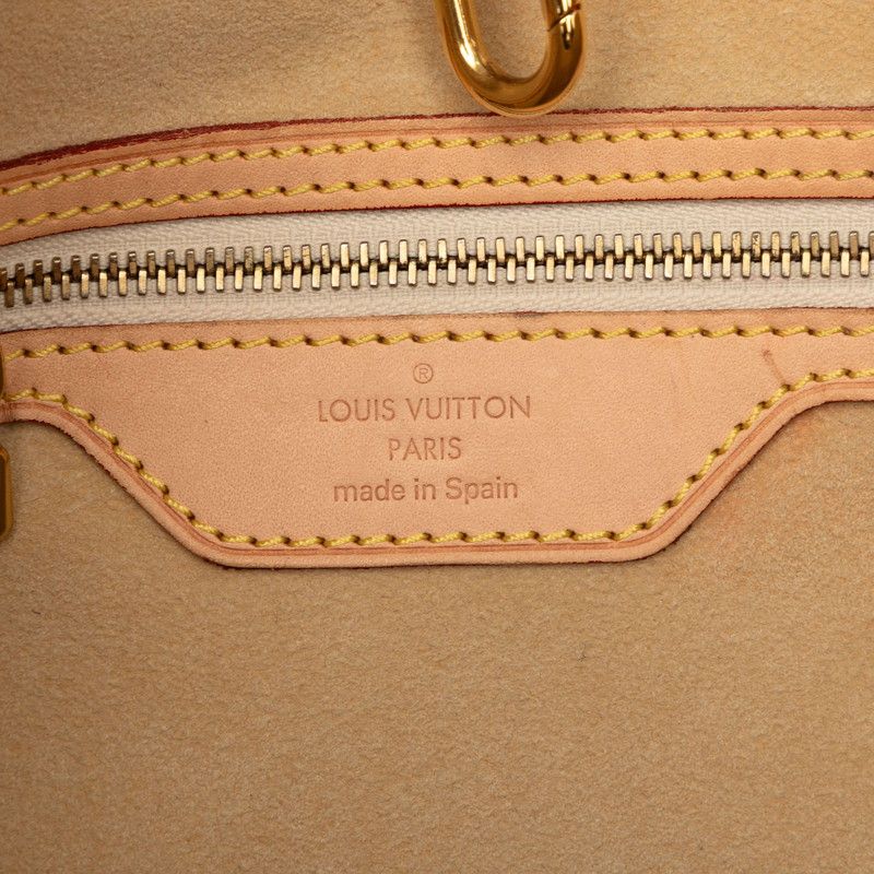 Louis Vuitton Damier Azur Hampstead MM Tote Shoulder Bag Brown Leather — view 6