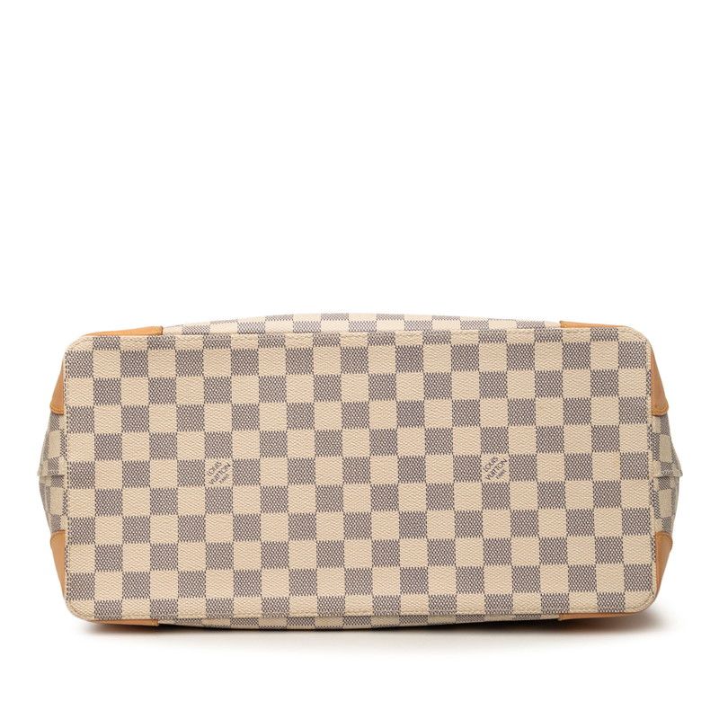 Louis Vuitton Damier Azur Hampstead MM Tote Shoulder Bag Brown Leather — view 3