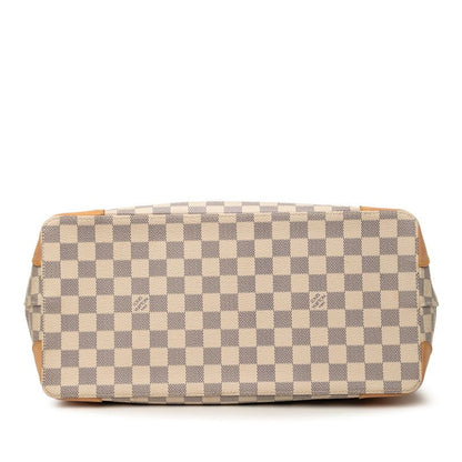 Louis Vuitton Damier Azur Hampstead MM Tote Shoulder Bag Brown Leather — view 3