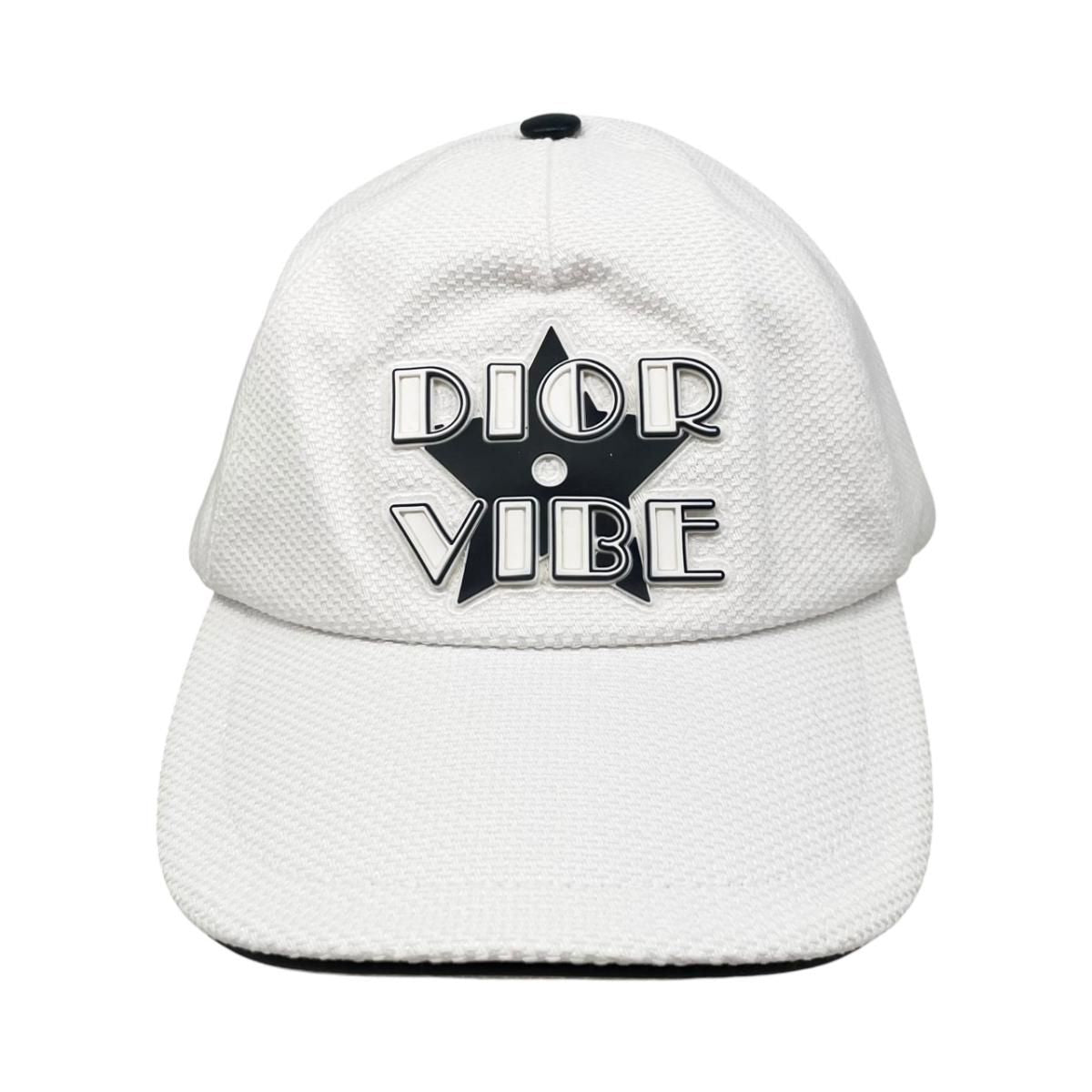 Dior Hat Vibe Baseball Cap 58 Cotton Logo White — view 3