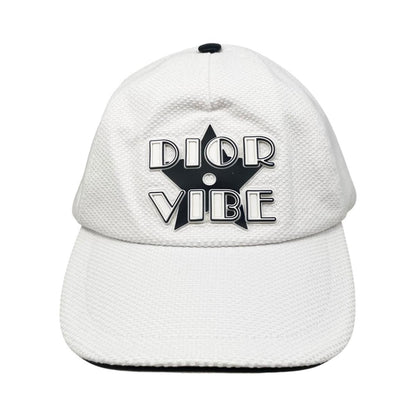 Dior Hat Vibe Baseball Cap 58 Cotton Logo White — view 3