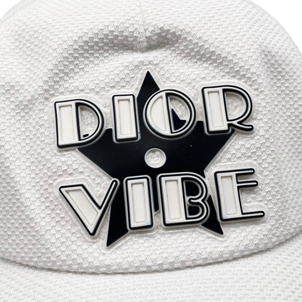 Dior Hat Vibe Baseball Cap 58 Cotton Logo White — view 6