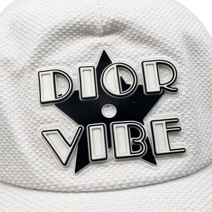 Dior Hat Vibe Baseball Cap 58 Cotton Logo White — view 6