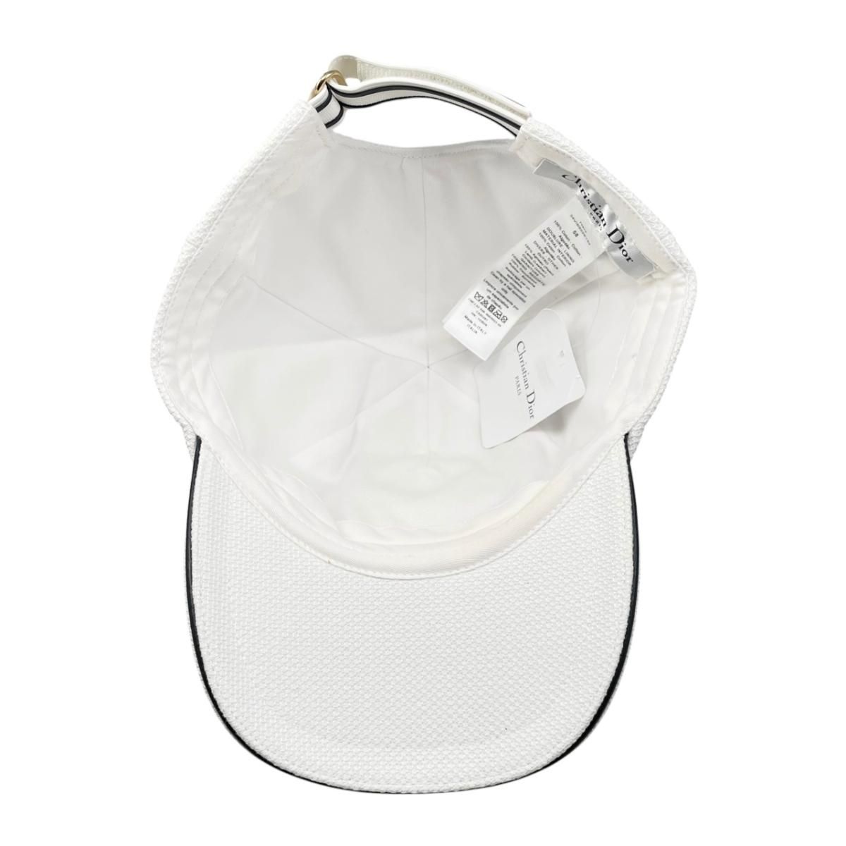 Dior Hat Vibe Baseball Cap 58 Cotton Logo White — view 7