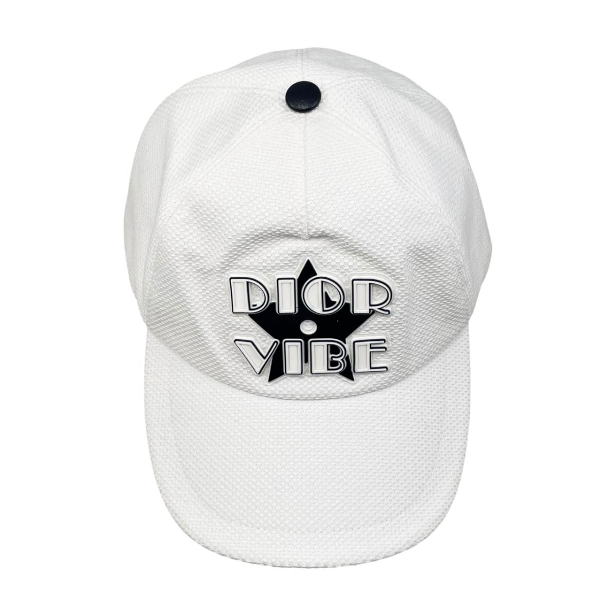 Dior Hat Vibe Baseball Cap 58 Cotton Logo White — view 5