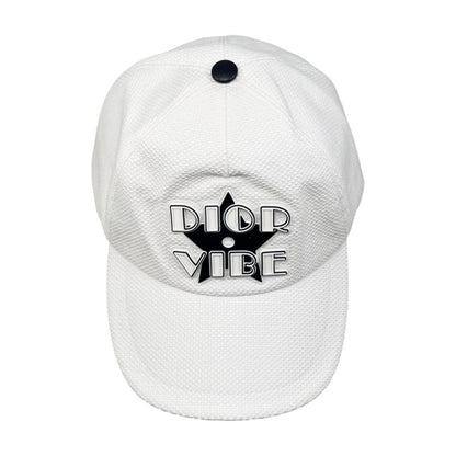 Dior Hat Vibe Baseball Cap 58 Cotton Logo White — view 5