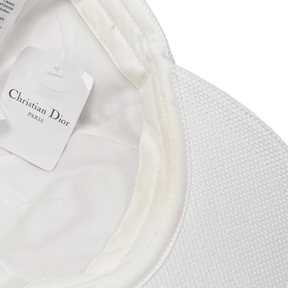Dior Hat Vibe Baseball Cap 58 Cotton Logo White — view 8