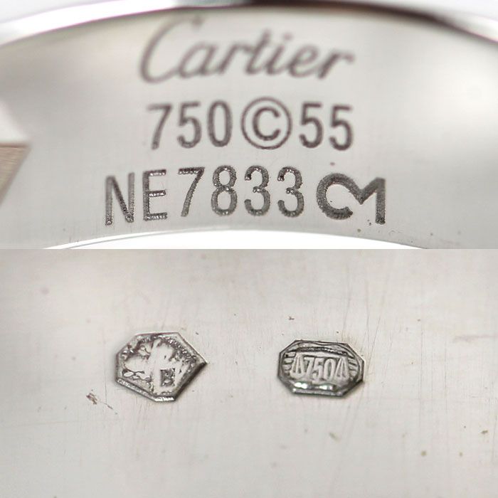 Cartier 18k White Gold Love Half Diamond Ring — view 5