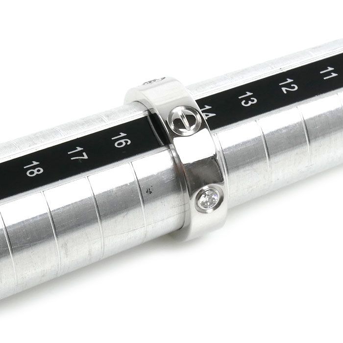 Cartier 18k White Gold Love Half Diamond Ring — view 6