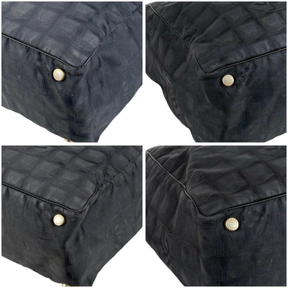 Chanel New Travel Line Tote MM Black Nylon Canvas — view 4