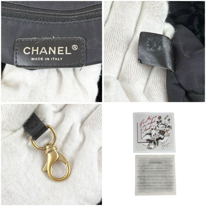 Chanel New Travel Line Tote MM Black Nylon Canvas — view 7