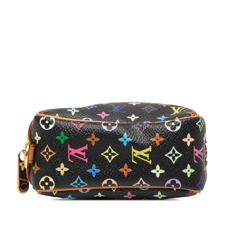 Louis Vuitton Monogram Multicolor Trousse Wapiti Pouch Case Black Leather — view 3