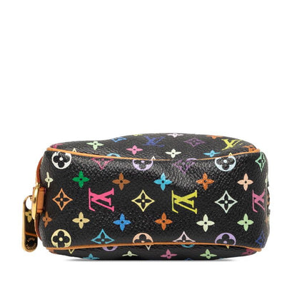 Louis Vuitton Monogram Multicolor Trousse Wapiti Pouch Case Black Leather — view 3
