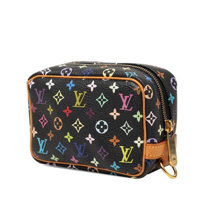 Louis Vuitton Monogram Multicolor Trousse Wapiti Pouch Case Black Leather — view 2