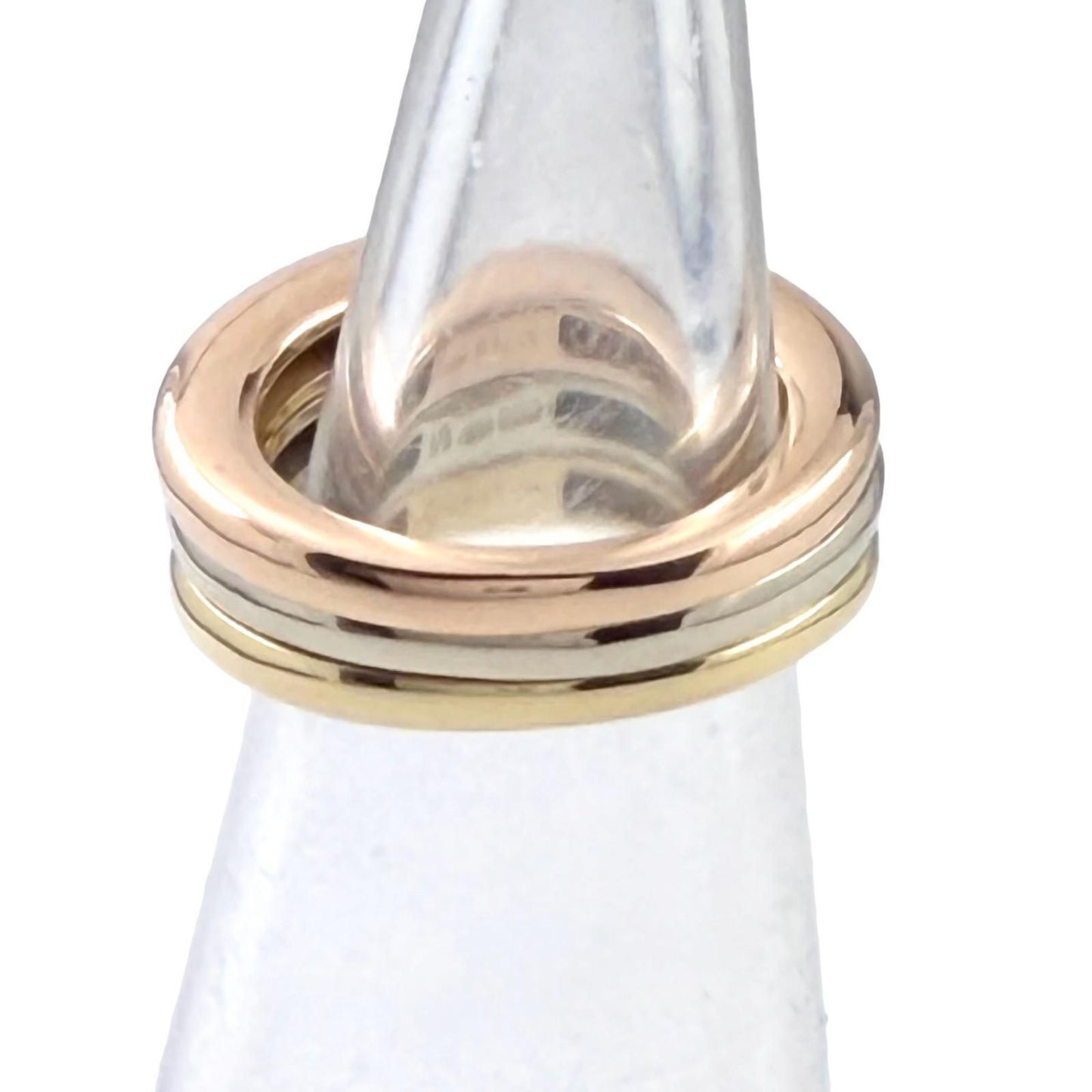Cartier Mobilis 18k 750 Ring Yellow Gold Pink White — view 3