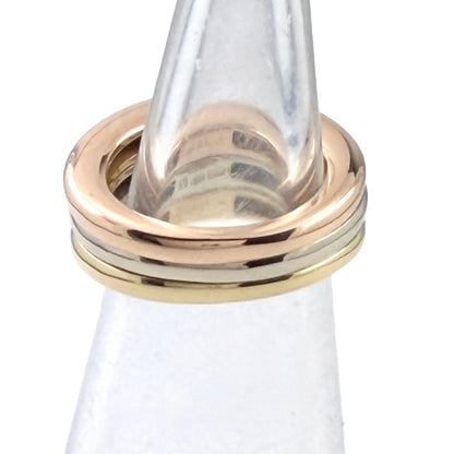 Cartier Mobilis 18k 750 Ring Yellow Gold Pink White — view 3