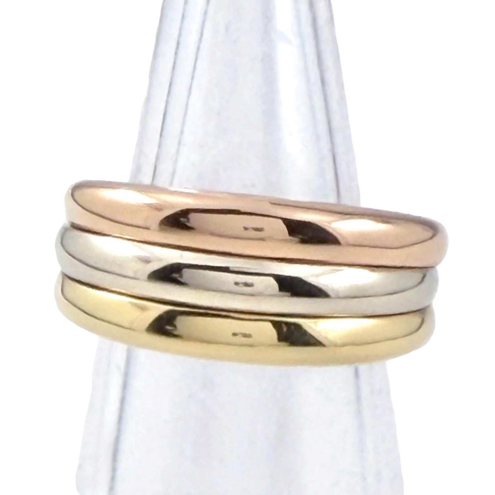 Cartier Mobilis 18k 750 Ring Yellow Gold Pink White
