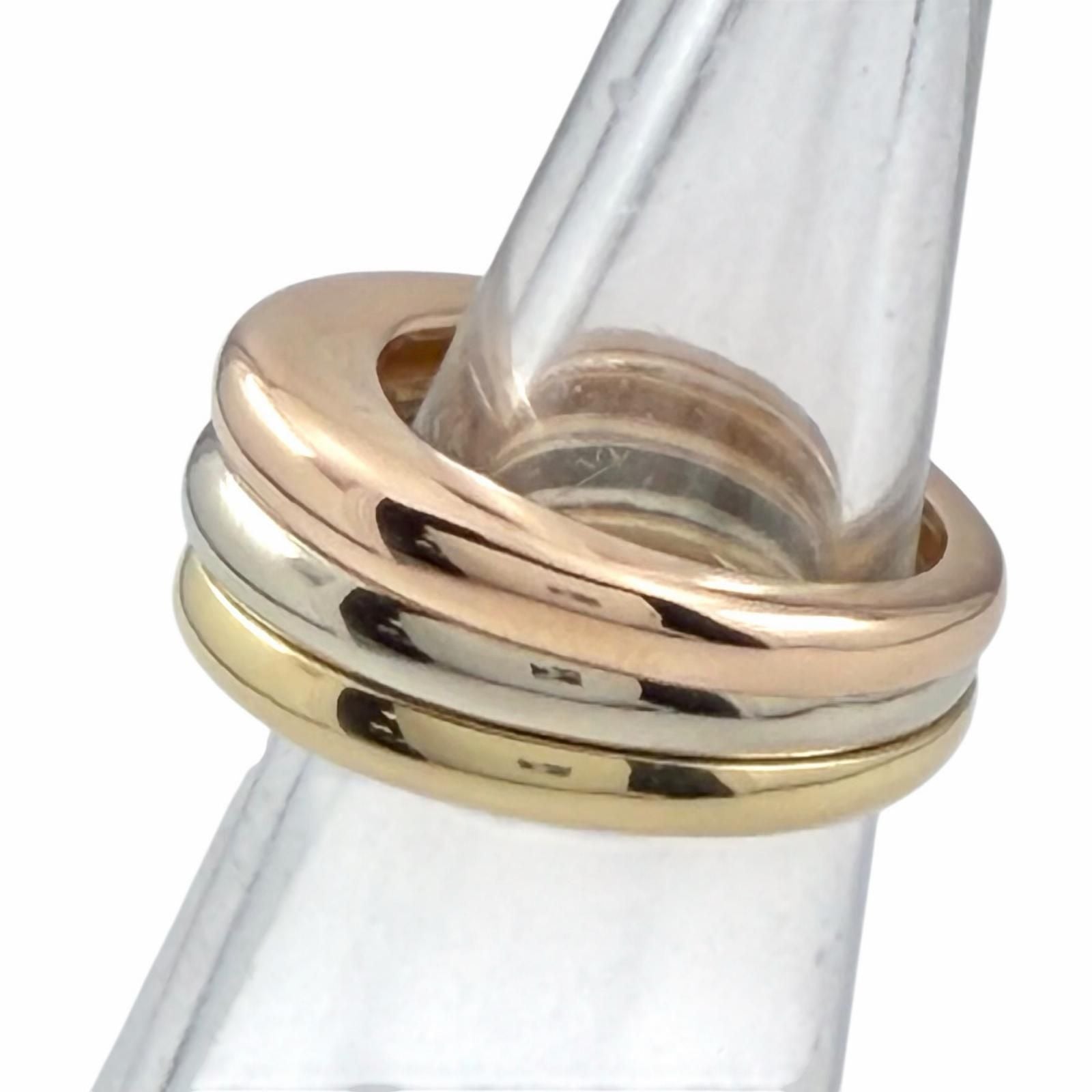 Cartier Mobilis 18k 750 Ring Yellow Gold Pink White — view 2