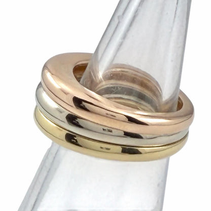 Cartier Mobilis 18k 750 Ring Yellow Gold Pink White — view 2