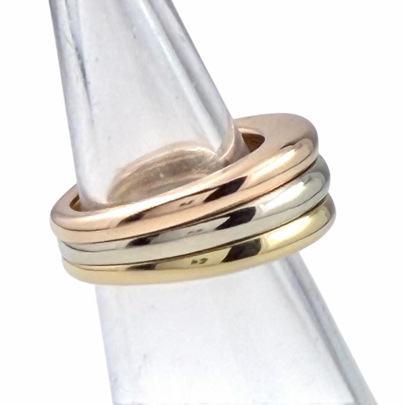 Cartier Mobilis 18k 750 Ring Yellow Gold Pink White — view 4