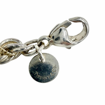 Tiffany & Co 925 18k Combination Screw Chain Twist Rope Necklace Silver Gold — view 7