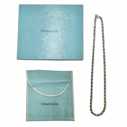 Tiffany & Co 925 18k Combination Screw Chain Twist Rope Necklace Silver Gold — view 2