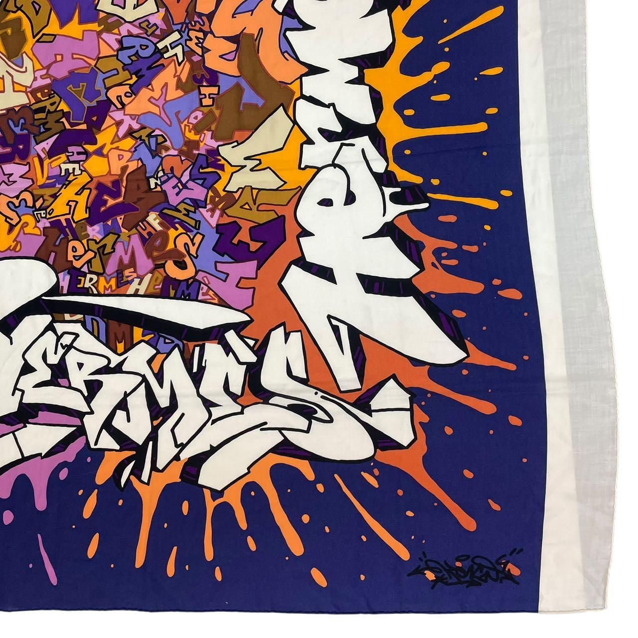 Hermes Scarf Shawl Large Carre 140 Cashmere Geant Multicolor — view 5