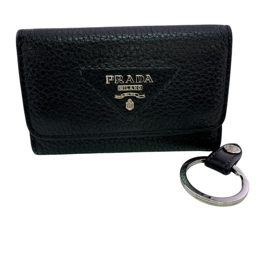 Prada Triangle Logo Key Case Key Holder