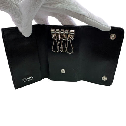 Prada Triangle Logo Key Case Key Holder — view 5