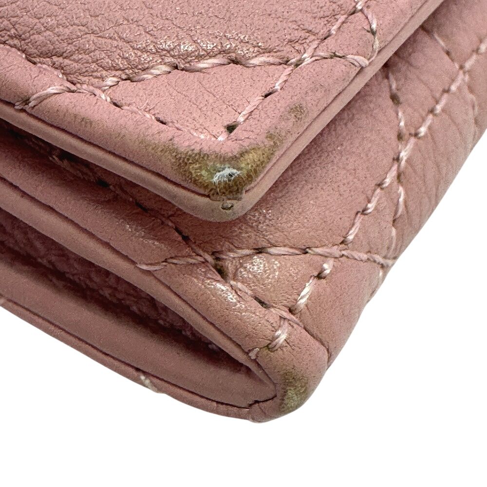 Dior Coin Purse Compact Wallet Mini Quilted Cannage Bifold Caro Case — view 5