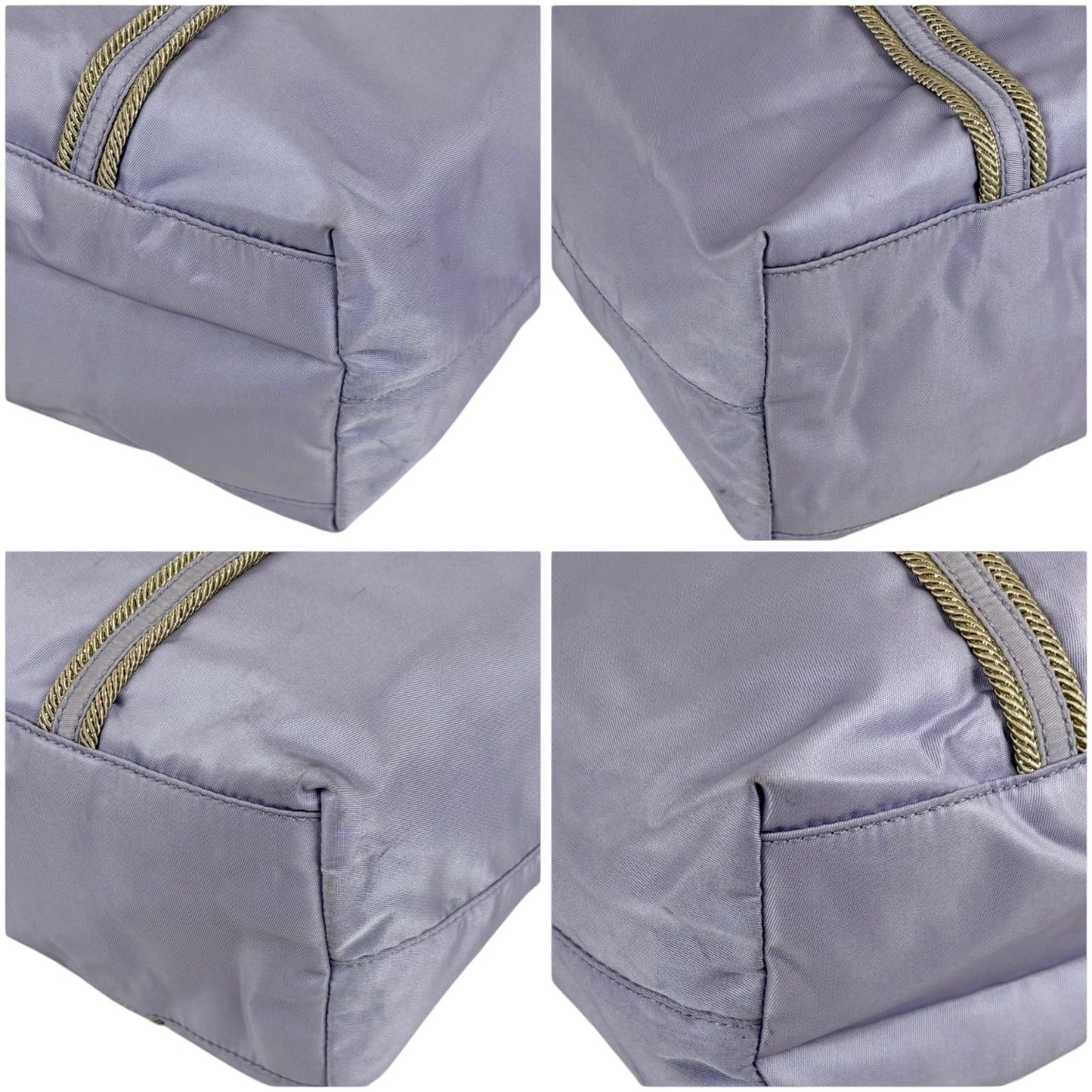 Prada Logo Embroidery Mini Tote Light Purple Tessuto — view 5