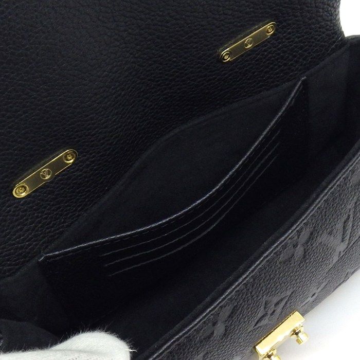 Louis Vuitton Handbag Nano Madeleine Noir Monogram Empreinte Leather Gold — view 6