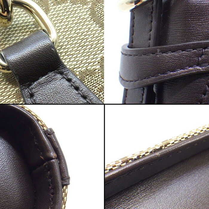 Gucci Shoulder Bag Mini Bucket Small Beige Ebony Original GG Canvas Leather Gold — view 7