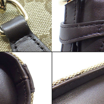 Gucci Shoulder Bag Mini Bucket Small Beige Ebony Original GG Canvas Leather Gold — view 7