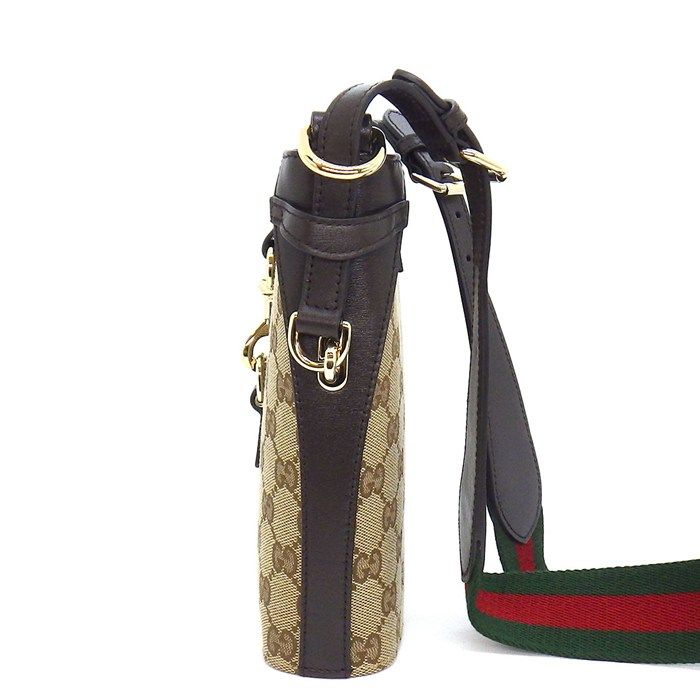 Gucci Shoulder Bag Mini Bucket Small Beige Ebony Original GG Canvas Leather Gold — view 3